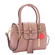 Womens Genuine Leather Handbag Tote Hobo Top Handle Dress Bag Claudia Baby Pink