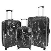 4 Wheel Luggage Hard Shell Expandable Suitcases Black Granite