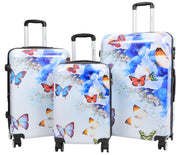 4 Wheel Suitcases Multi Butterfly PC Hard Shell Luggage Lightweight Travel Bag Hope
