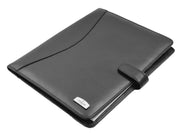 Italian Leather Conference Folder Black A4 Writing Pad Underarm Bag Enzo