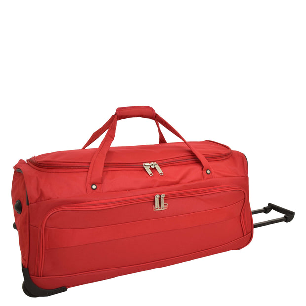 Travel Duffle Bag 28" Lightweight Wheeled Holdall Weekend Bag Marco Red