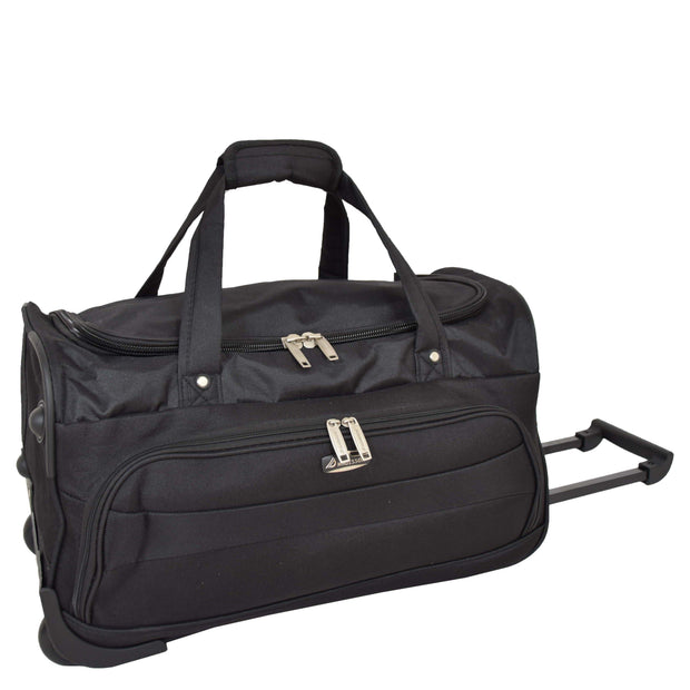Travel Duffle Bag Lightweight Wheeled Holdall Weekend Cabin Bag Darwin Black 1