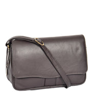 Womens Brown Leather Shoulder Messenger Handbag Ada