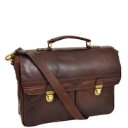 Genuine Leather Briefcase for Mens Business Office Laptop Bag Edgar Brown