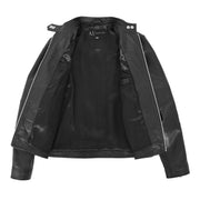 Womens Soft Black Leather Biker Jacket Designer Stylish Fitted Quilted Celeste Lining
