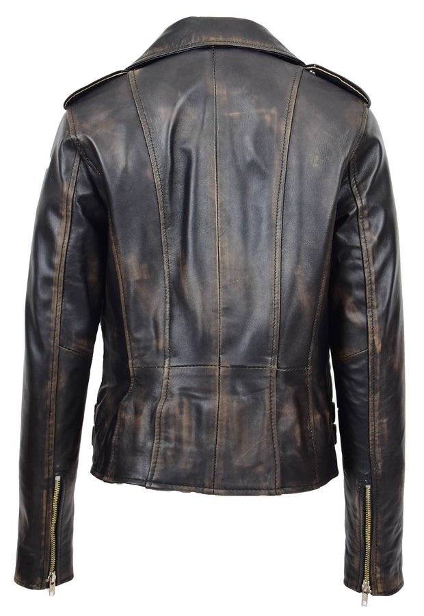 Womens Trendy Biker Leather Jacket Beyonce Rub Off 1