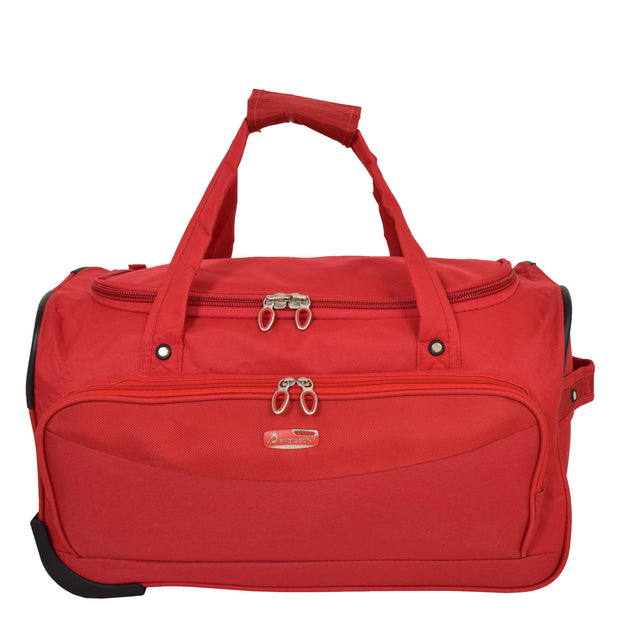 Travel Duffle Bag Lightweight Wheeled Holdall Weekend Cabin Bag Darwin Red