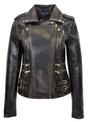 Womens Trendy Biker Leather Jacket Beyonce Rub Off 2