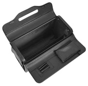 Pilot Case Faux Leather Large Briefcase Doctors Business Professionals Bag Porto Black 4