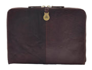 Distressed Brown Leather Folio Case iPad Cover A4 Document Underarm Bag Nester