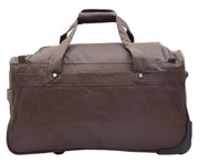 Travel Duffle Bag Lightweight Wheeled Holdall Weekend Cabin Bag Darwin Brown