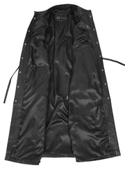 Womens Real Leather Full Length Coat Trendy Slim Fit Trench Overcoat Gamora 5
