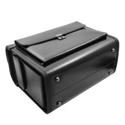 Black Leather Pilot Case Large Briefcase Professionals Hand Carry Bag 5