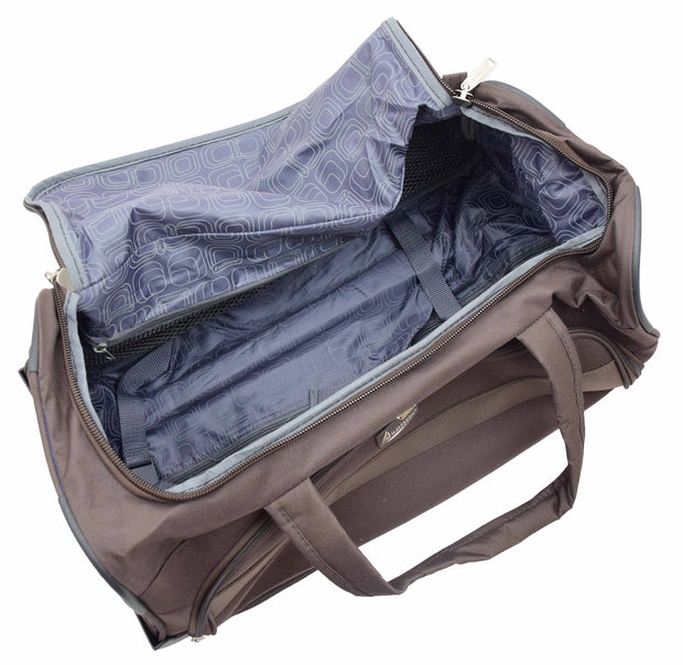 Travel Duffle Bag Lightweight Wheeled Holdall Weekend Cabin Bag Darwin Brown