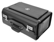 Pilot Case Faux Leather Large Briefcase Doctors Business Professionals Bag Porto Black 5