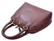 Womens Cowhide Leather Handbag Doctor-style Hobo Bag Ellie Chestnut