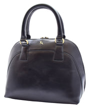 Womens Cowhide Leather Handbag Doctor-style Hobo Bag Ellie Black