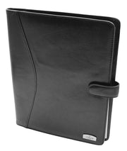 Italian Leather Conference Folder Black A4 Writing Pad Underarm Bag Enzo 6