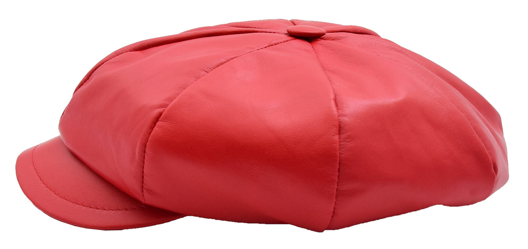 Newsboy Hats Classic Retro Red Cap with Adjustable Drawstring, Baker Boy Hat TWEEDY BAKER BOY CAP IN RED – AKIRA main image 4