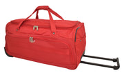 Travel Duffle Bag 28" Lightweight Wheeled Holdall Weekend Bag Marco Red