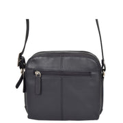 Womens Real Leather Cross Body Sling Shoulder Bag A939 Navy Back