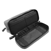 Real Black Leather Toiletry Wash Bag Cosmetic Shaving Kit Travel Pouch Neil 3