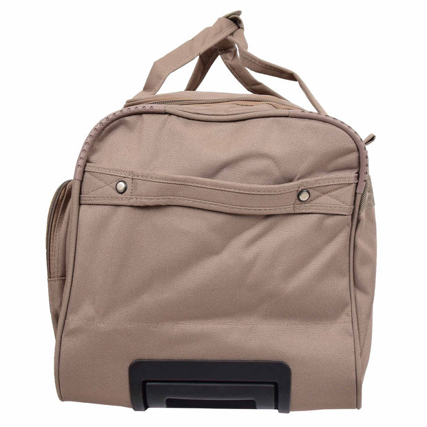 Travel Duffle Bag 28" Lightweight Wheeled Holdall Weekend Bag Marco Beige