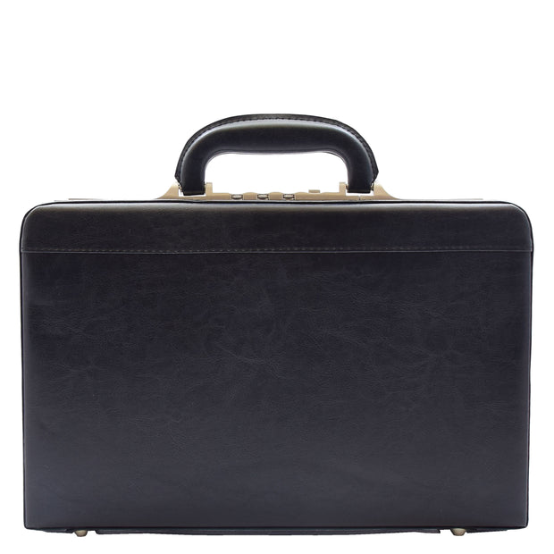 Men Women Classic Small Attaché Slim Briefcase Dual Lock Business Bag Pixie