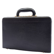 Men Women Classic Small Attaché Slim Briefcase Dual Lock Business Bag Pixie