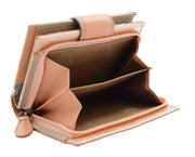Womens Soft Leather Purse Rose Gold Mid-Sized Cards ID Notes Coins Pocket RFID Safe Fiji