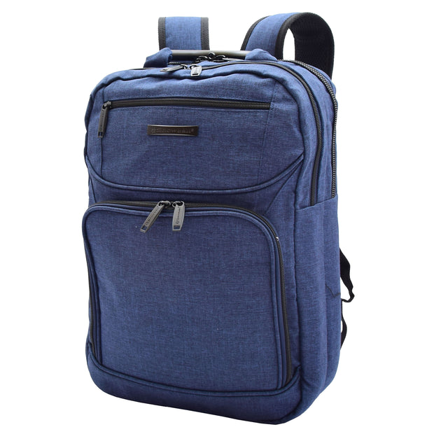 Laptop Backpack Soft Polyester Jean Casual Travel Office Daypack Bag A531 Blue