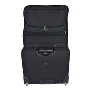 Wheeled Suit Carrier Dress Garments Bag Business Luggage Douglas Black Front Open