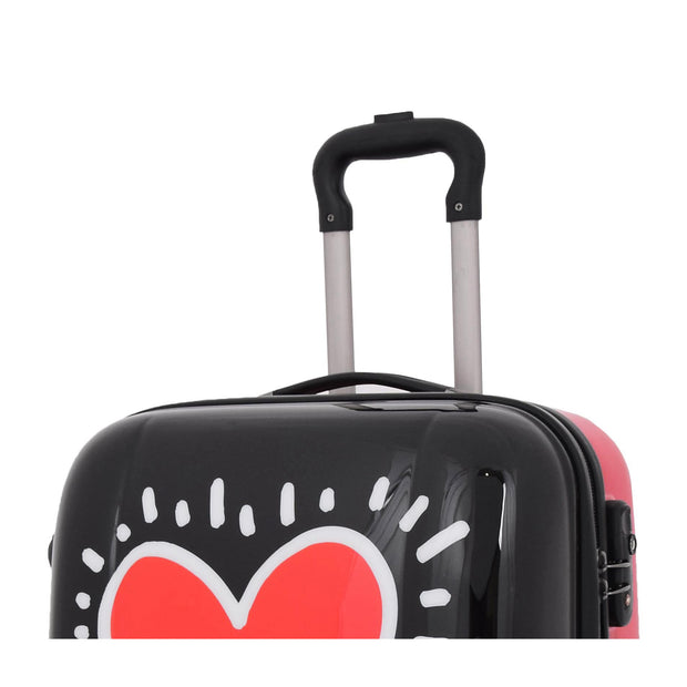 Tough Hard Shell Suitcase Big Heart 4 Wheel Luggage TSA Lock Bags Feature 2