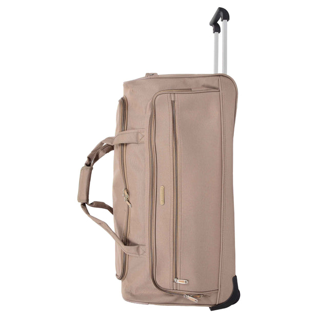 Travel Duffle Bag 28" Lightweight Wheeled Holdall Weekend Bag Marco Beige