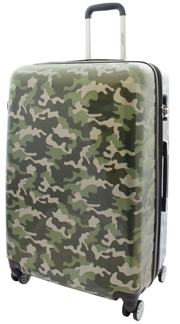 4 Wheel Luggage Camouflage Hard Shell Expandable Suitcase Travel Bags Army Print