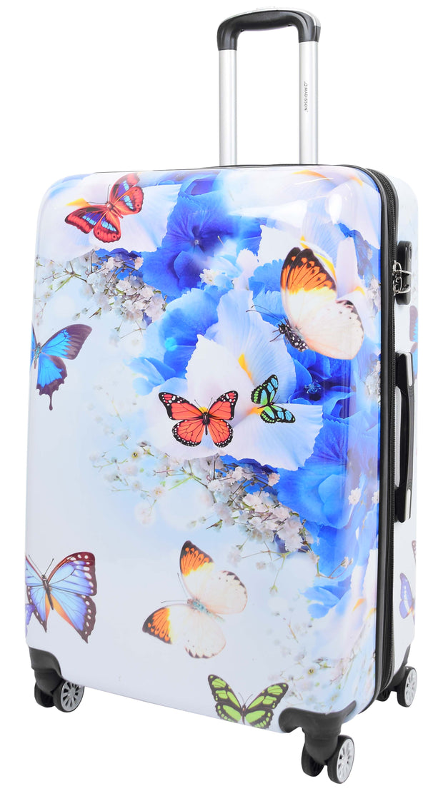 4 Wheel Suitcases Multi Butterfly PC Hard Shell Luggage Lightweight Travel Bag Hope 3