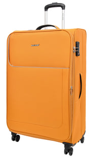 Lightweight 4 Wheels Soft Luggage Expandable TSA Lock Mercury Yellow large-1