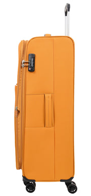 Lightweight 4 Wheels Soft Luggage Expandable TSA Lock Mercury Yellow large-2