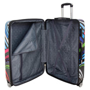 Expandable Hard Shell Multicolour Hearts 4 Wheel Luggage Suitcase Large 4