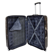 4 Wheel Luggage Hard Shell Expandable Suitcases Black Granite Large 6