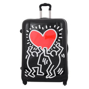 Tough Hard Shell Suitcase Big Heart 4 Wheel Luggage TSA Lock Bags Large 2