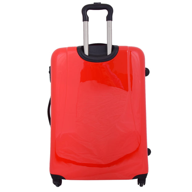 Tough Hard Shell Suitcase Big Heart 4 Wheel Luggage TSA Lock Bags Large 4
