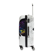 4 Wheel Luggage Hard Shell Lightweight ABS Trolley Bag White Butterfly Large 2