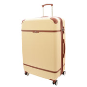 Vintage 4 Wheel Hard Shell Luggage Expandable Lightweight Suitcases Travel Bags Grand Beige