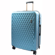 8 Wheel Hard Shell Premium Luggage Lightweight Suitcases Travel Bags Groovy Blue