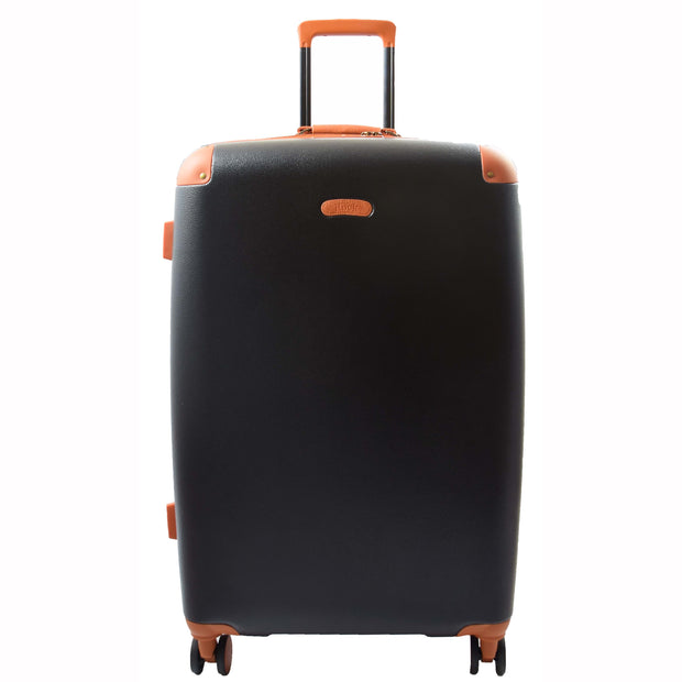 Classic 4 Wheel Hard Shell Luggage Expandable Lightweight Suitcases Travel Bags Cruiser Black