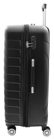 4 Wheel Suitcases Hard Shell Black ABS Digit Lock Lightweight Luggage Travel Bag Melton large-2