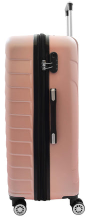 4 Wheel Suitcases Hard Shell Rose Gold ABS Digit Lock Lightweight Luggage Travel Bag Melton large-2