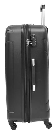Robust 4 Wheel Suitcases Black ABS Digit Lock Lightweight Luggage Travel Bag Skytrax