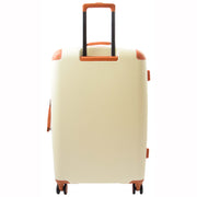 Classic 4 Wheel Hard Shell Luggage Expandable Lightweight Suitcases Travel Bags Cruiser Cream